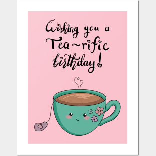 Birthday Tea Pun Posters and Art